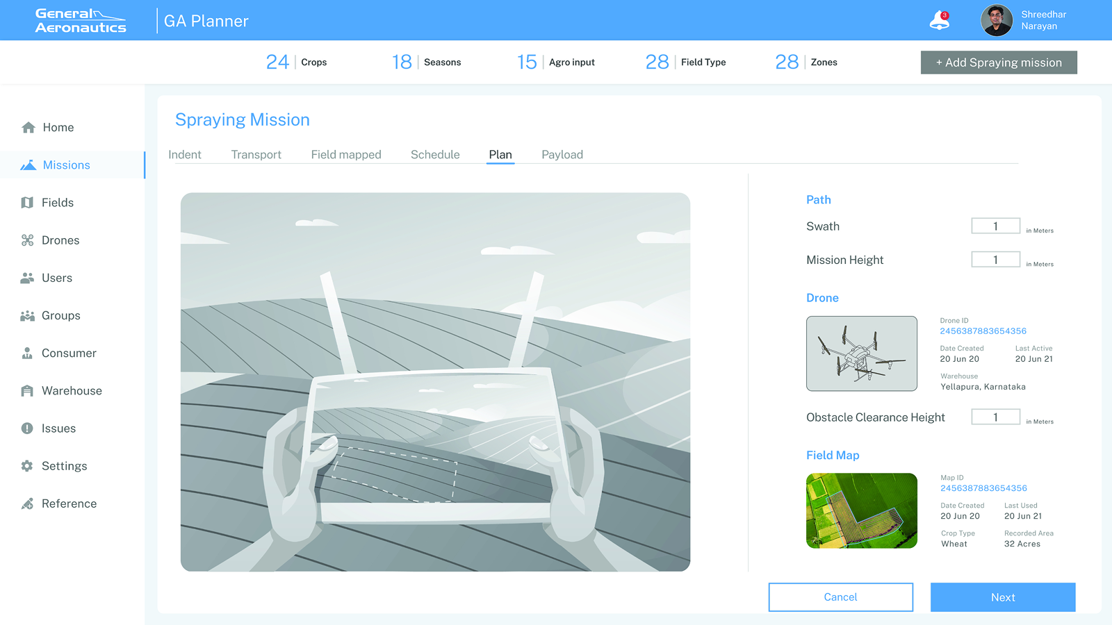 General Aeronautics mobile product mock